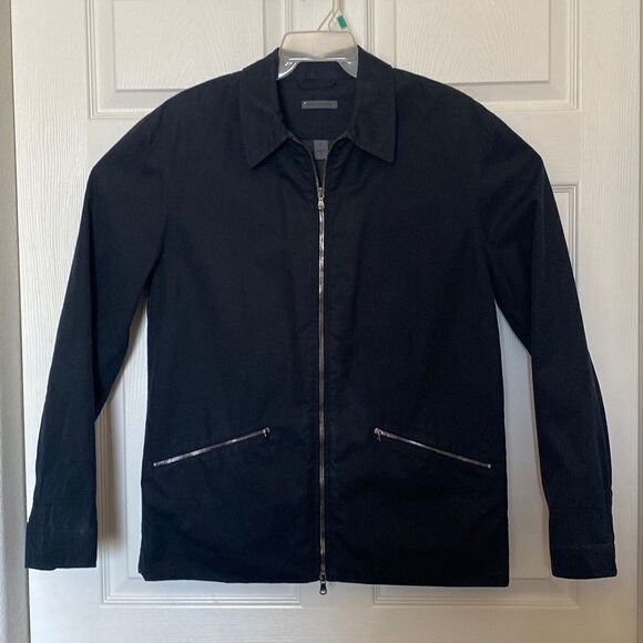 JOHN VARVATOS Men’s Black Cotton/ Polyurethane 100% Wool Lined Jacket Size S - Picture 1 of 9